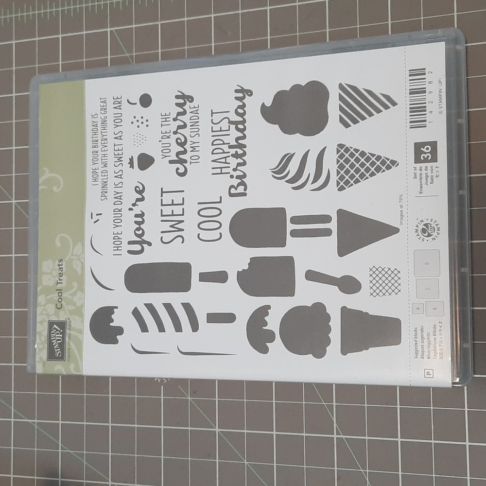Cool Treats Clear Cling mount stamp set
